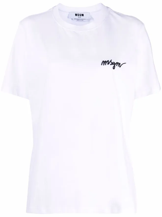 MSGM MSGM チェストロゴ クルーネック Tシャツの商品画像