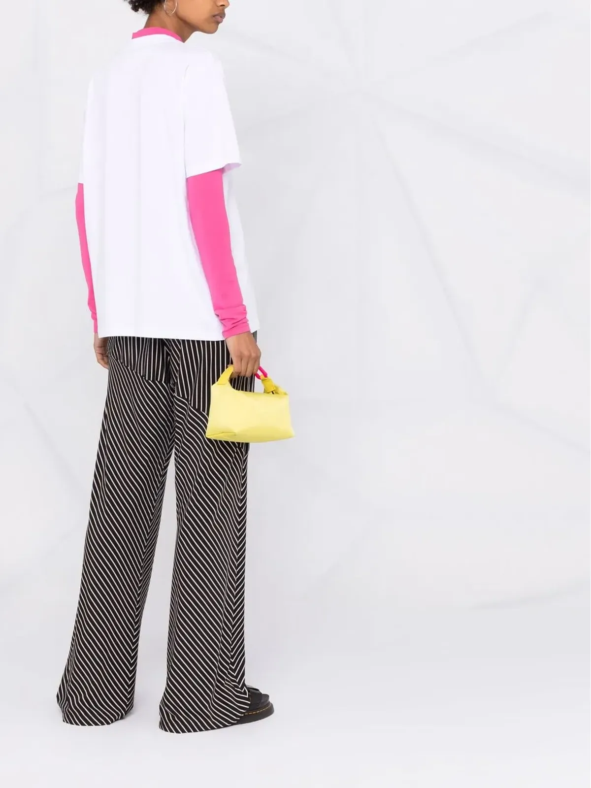 MSGM チェストロゴ クルーネック Tシャツ - 画像4