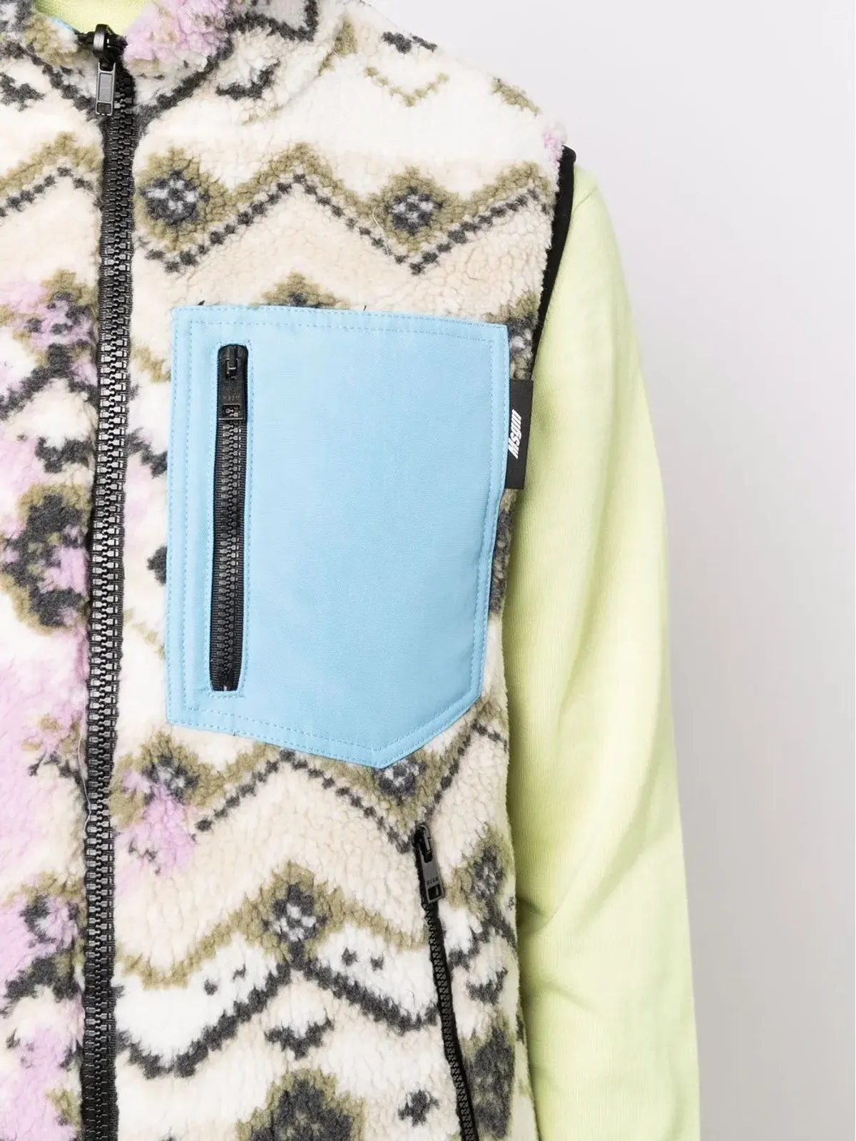 MSGM リバーシブルジップ付きジレ - 画像5