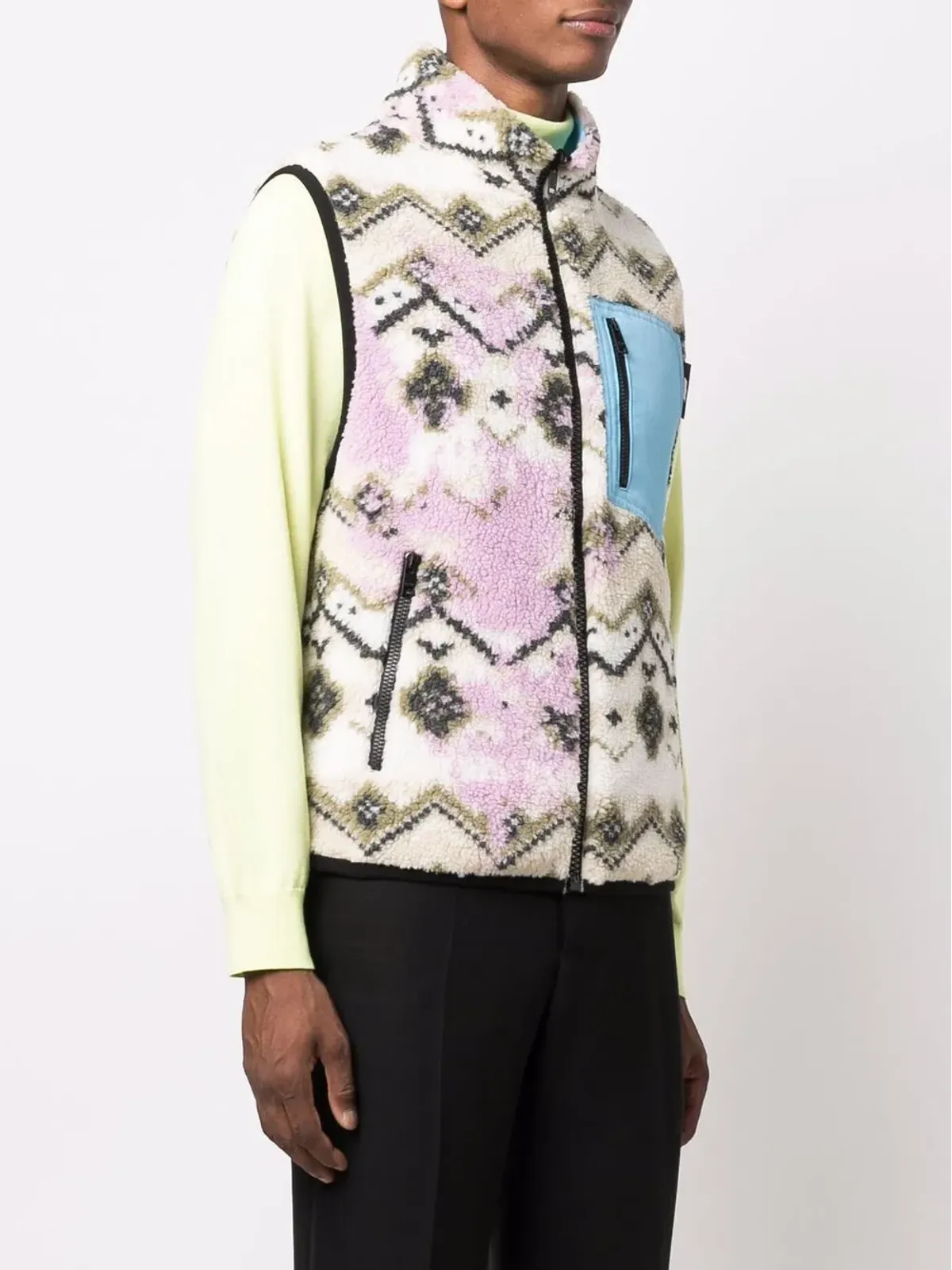 MSGM リバーシブルジップ付きジレ - 画像3