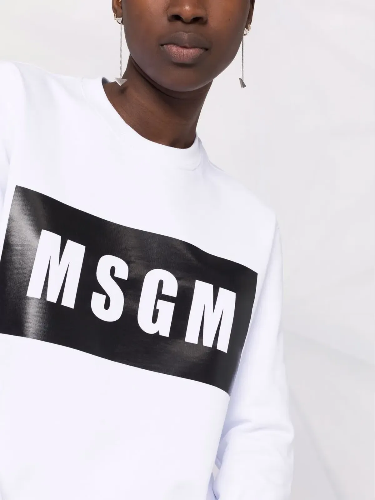 MSGM ロゴプリント クルーネック スウェット - 画像3