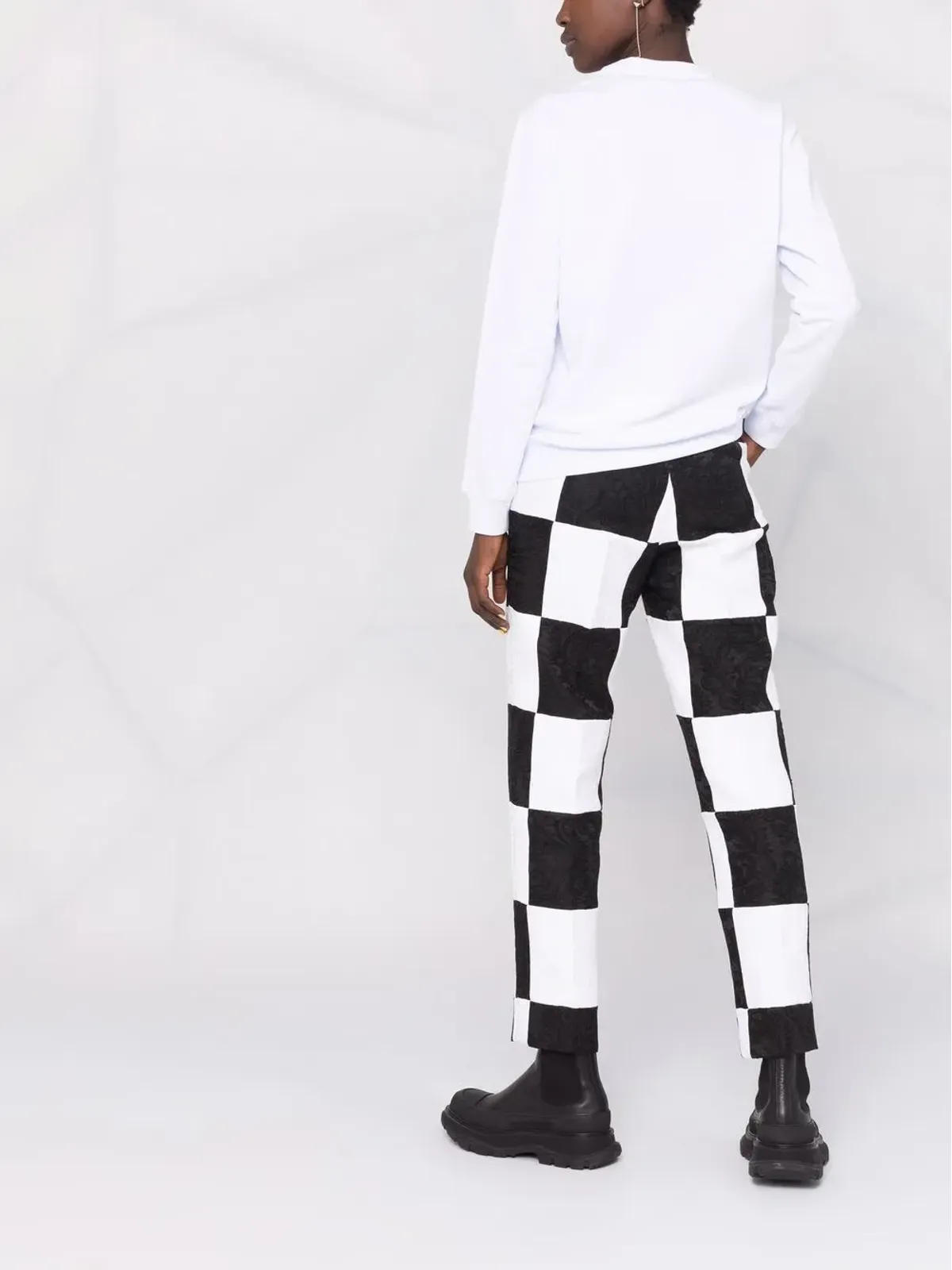 MSGM ロゴプリント クルーネック スウェット - 画像4