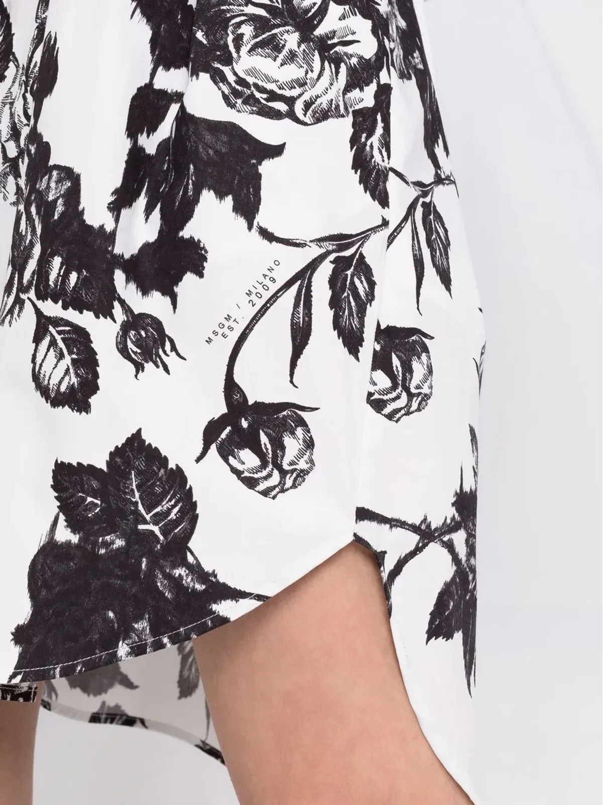 MSGM 花柄シフトシャツドレス - 画像3