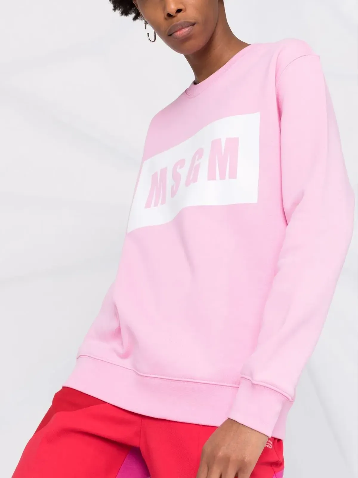 MSGM クルーネック ロゴプリント スウェット - 画像5