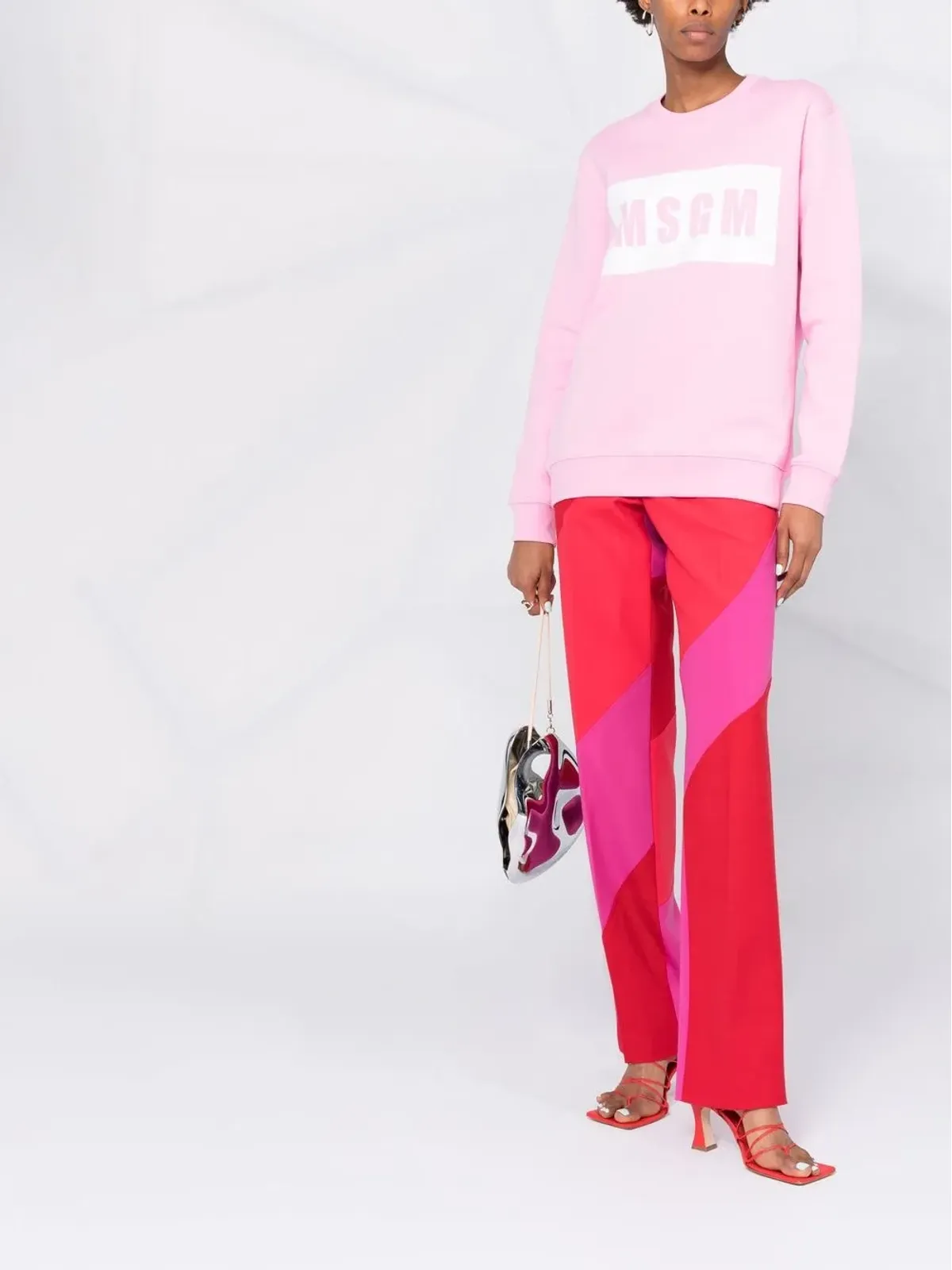MSGM クルーネック ロゴプリント スウェット - 画像2