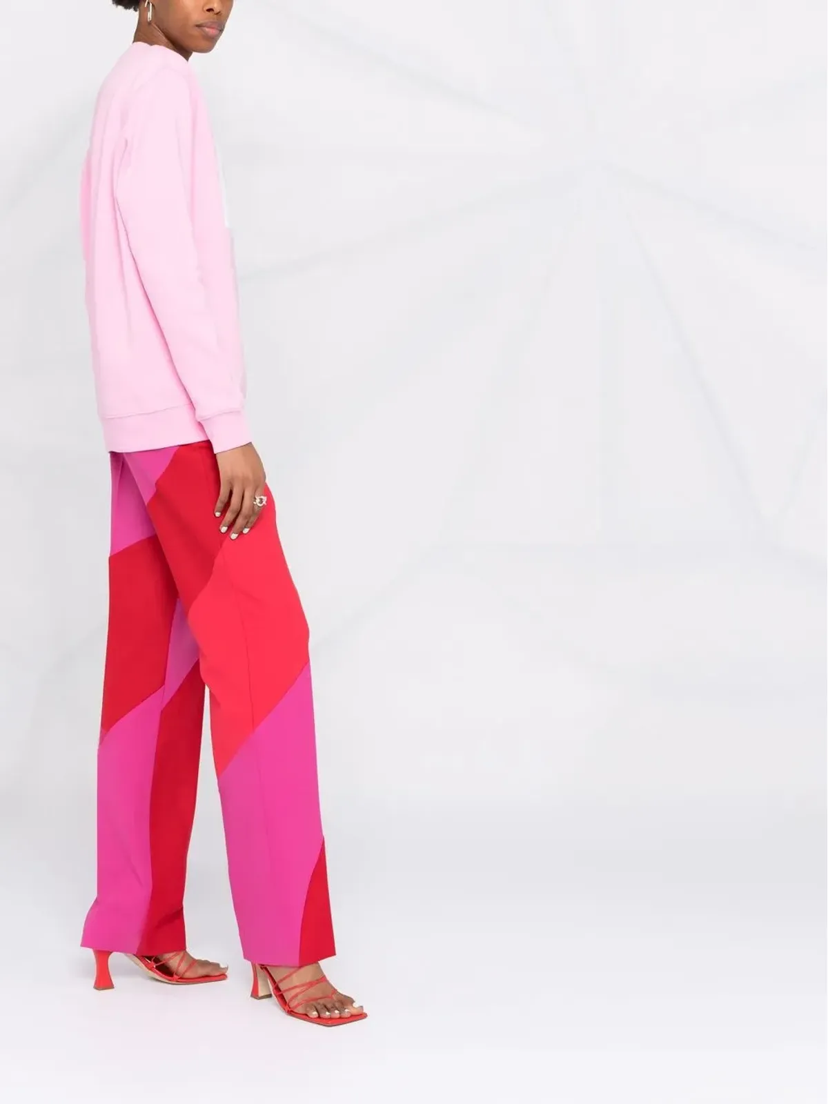 MSGM クルーネック ロゴプリント スウェット - 画像4