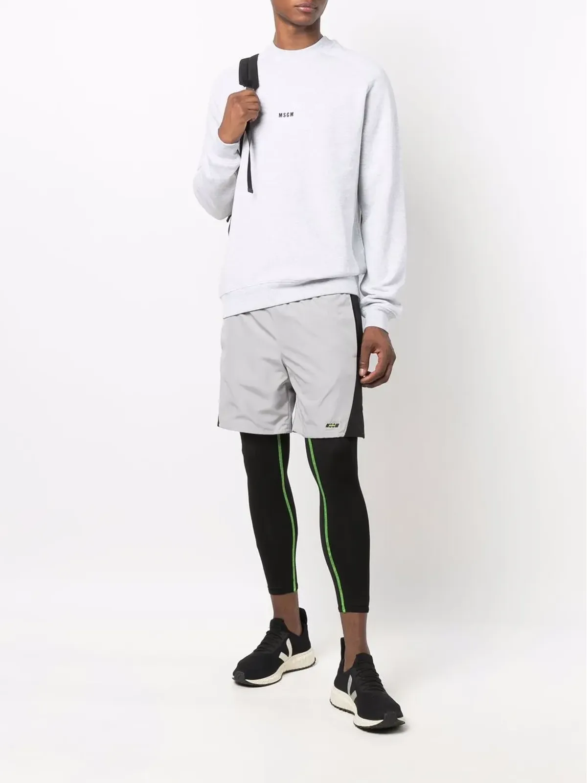 MSGM ロゴプリント コットン スウェットシャツ - グレー - 画像2