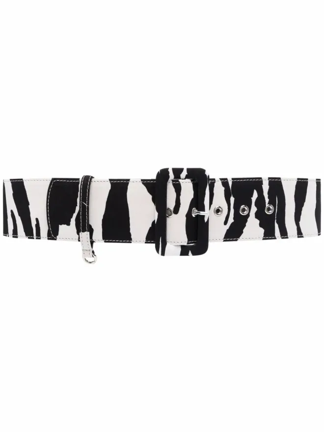 MSGM MSGM ゼブラ柄バックルベルトの商品画像