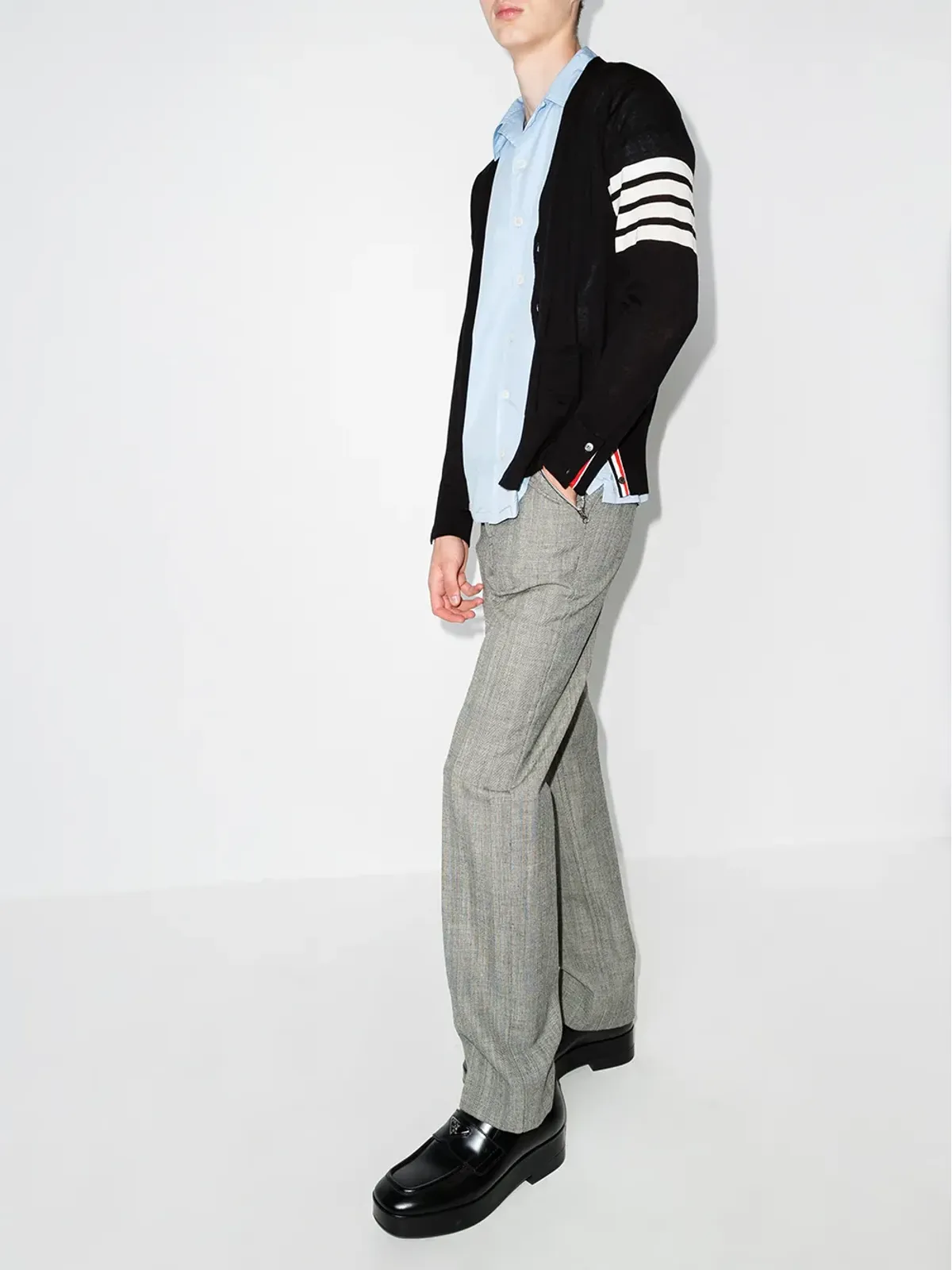 Thom Browne クラシックVネック カーディガン - 画像5