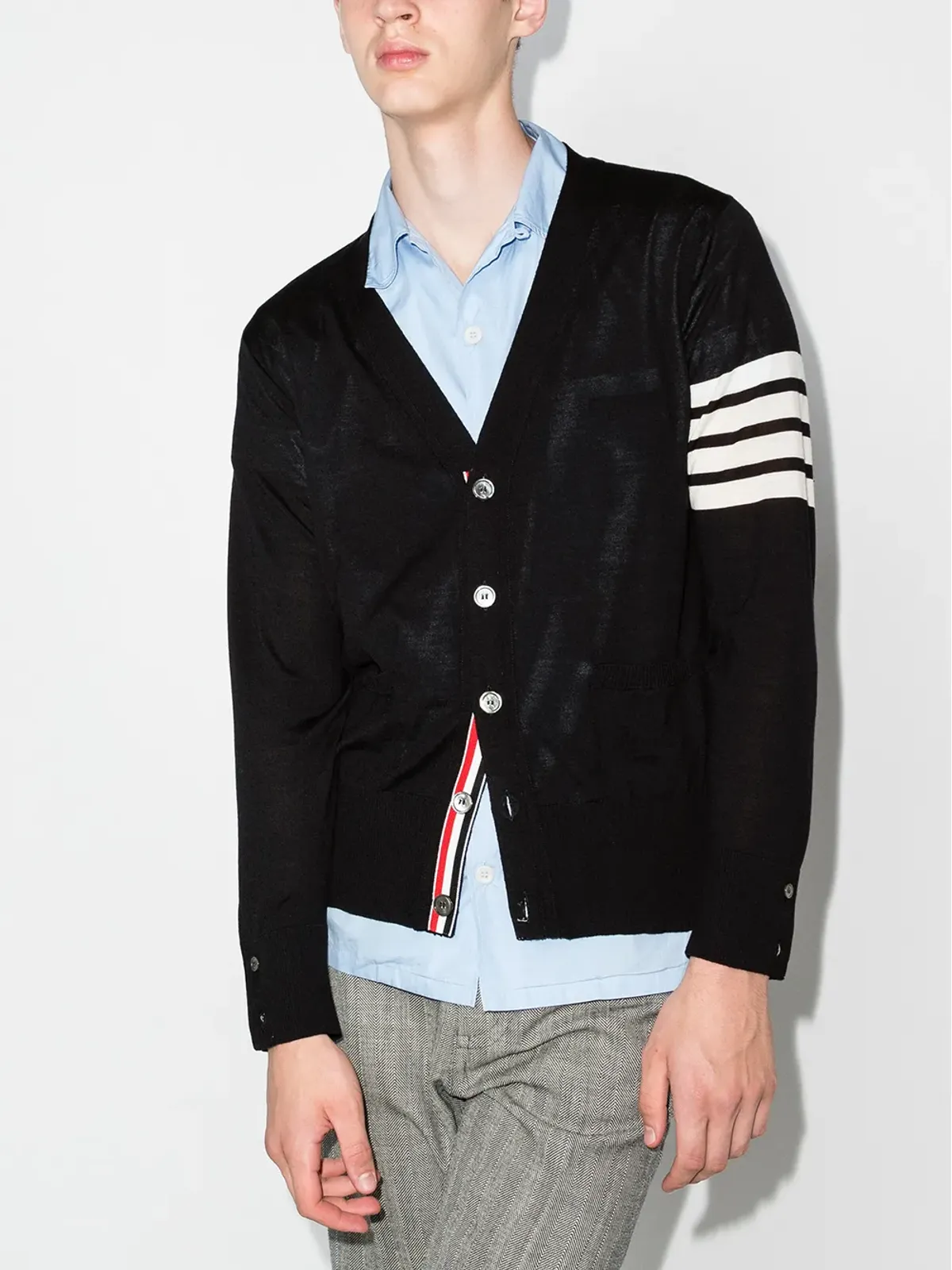 Thom Browne クラシックVネック カーディガン - 画像2