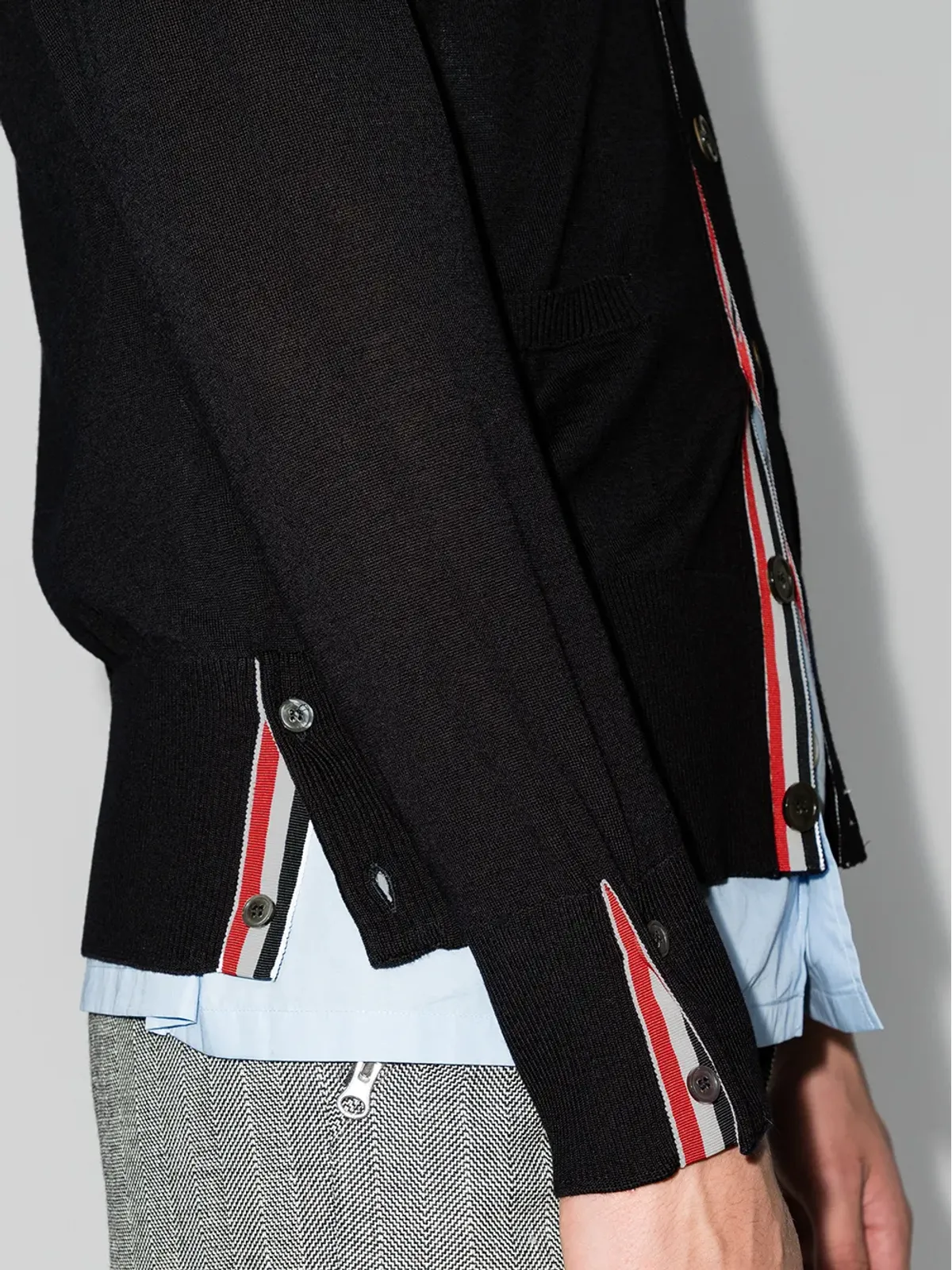 Thom Browne クラシックVネック カーディガン - 画像4