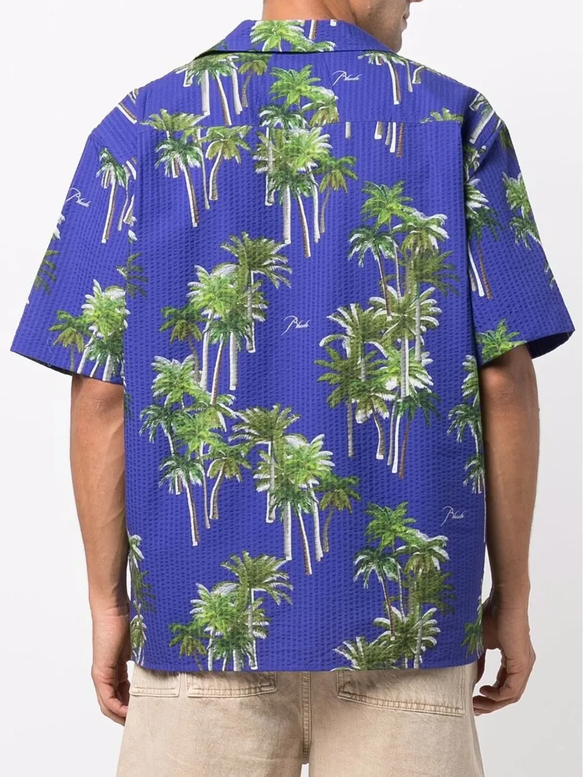 RHUDE パームツリー柄グリーンシャツ - 画像4