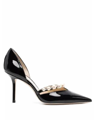Jimmy Choo Aurelie pearl-embellished pumps - サムネイル1