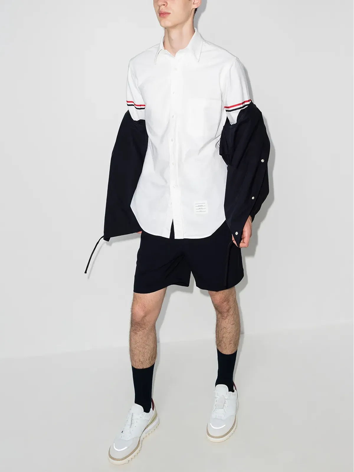 Thom Browne RWB ロングスリーブシャツ ホワイト - 画像5