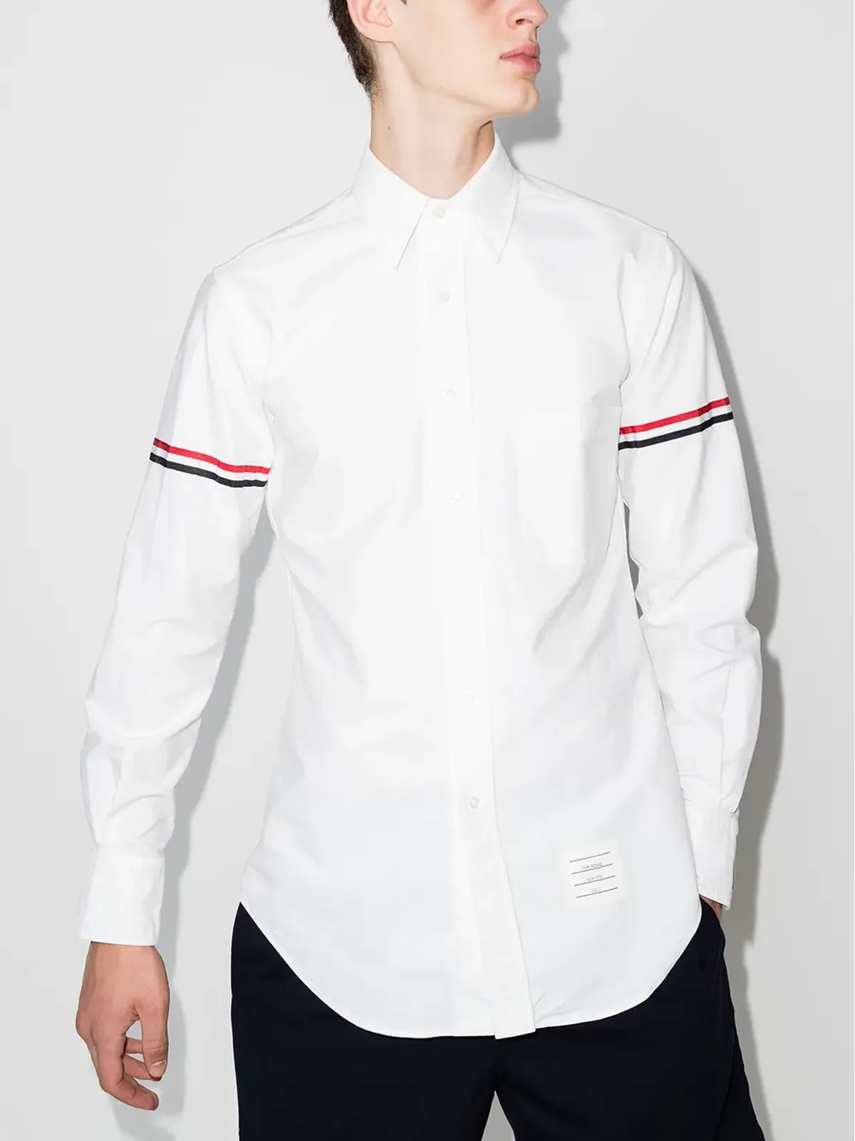 Thom Browne RWB ロングスリーブシャツ ホワイト - 画像2