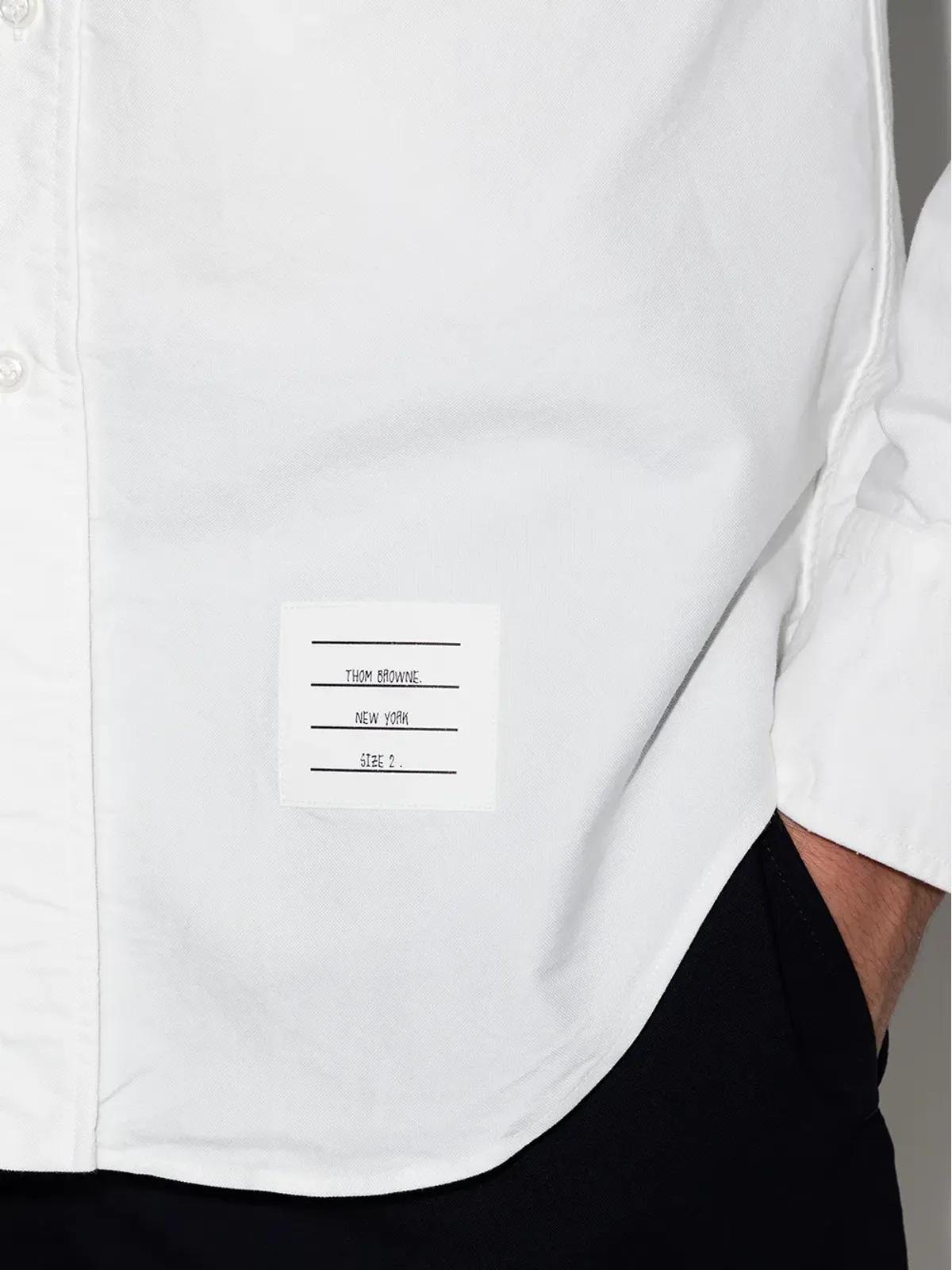 Thom Browne RWB ロングスリーブシャツ ホワイト - 画像4