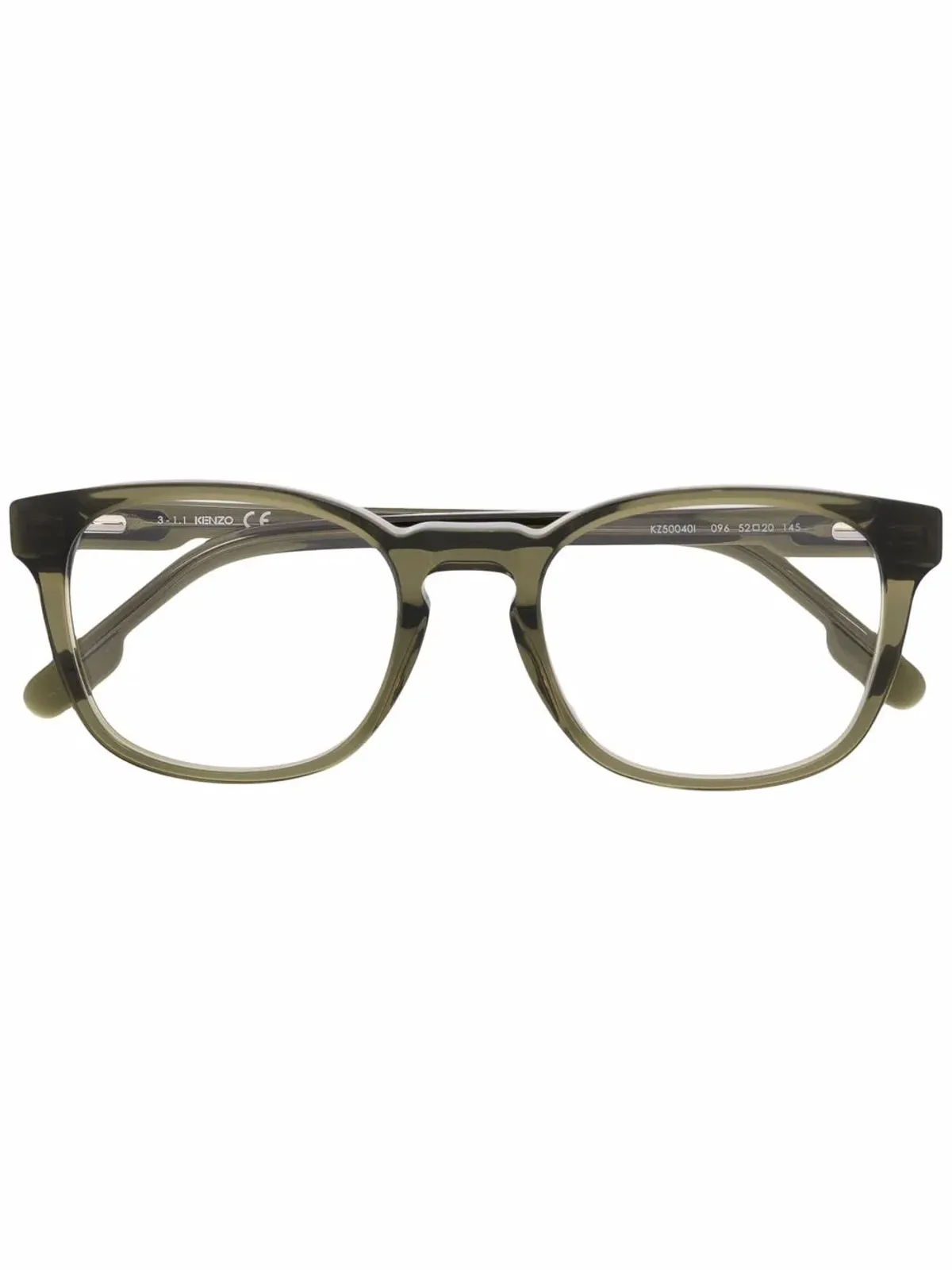 Kenzo 丸型フレーム ロゴ刻印入りメガネ - 画像1