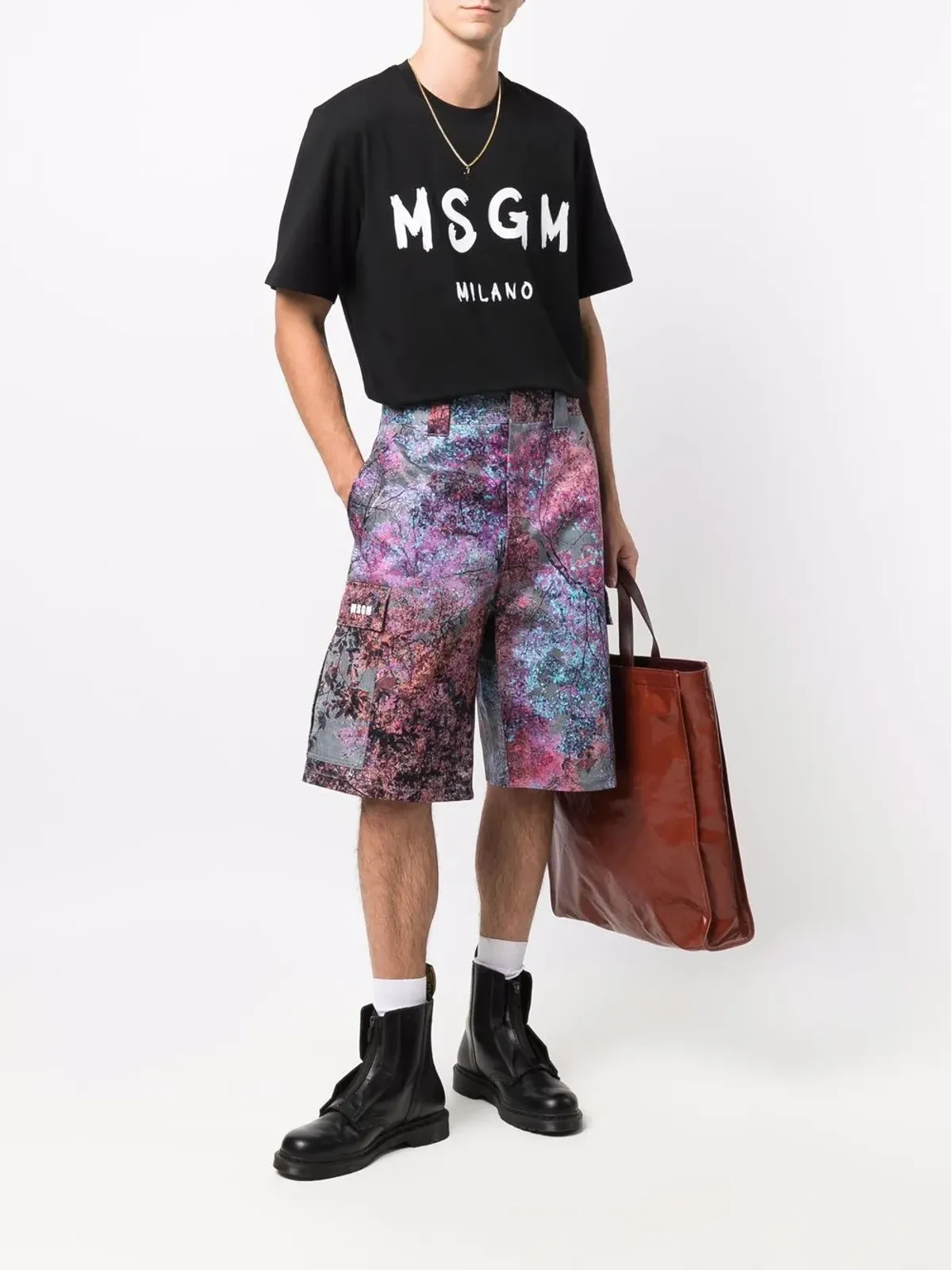 MSGM ミラノ ロゴ Tシャツ - 画像2