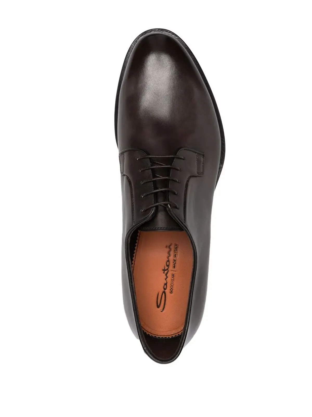 Santoni レザー ダービーシューズ - 画像4