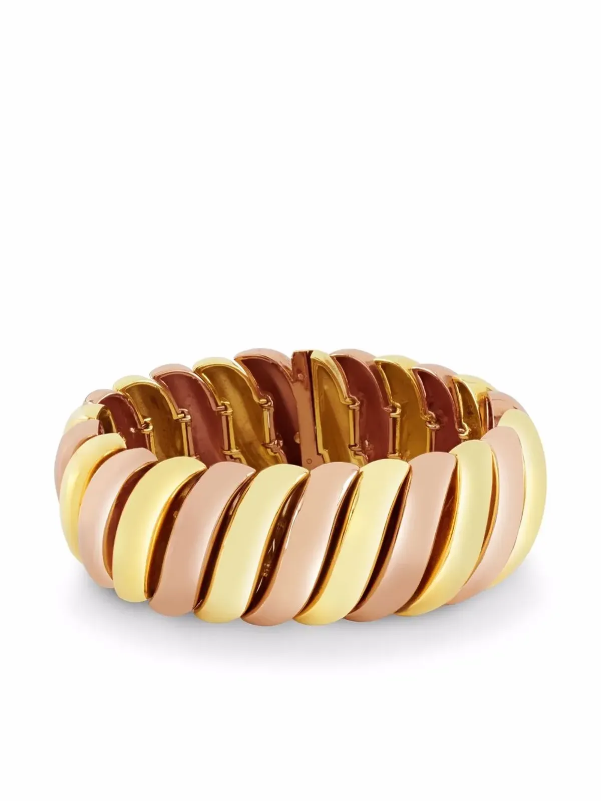 Pragnell Vintage 14kt イエローゴールドとローズゴールド コンテンポラリーS字リンク ブレスレット - 画像1