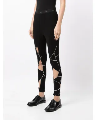 Yohji Yamamoto ロゴウェストカットアウトレギンス - サムネイル3
