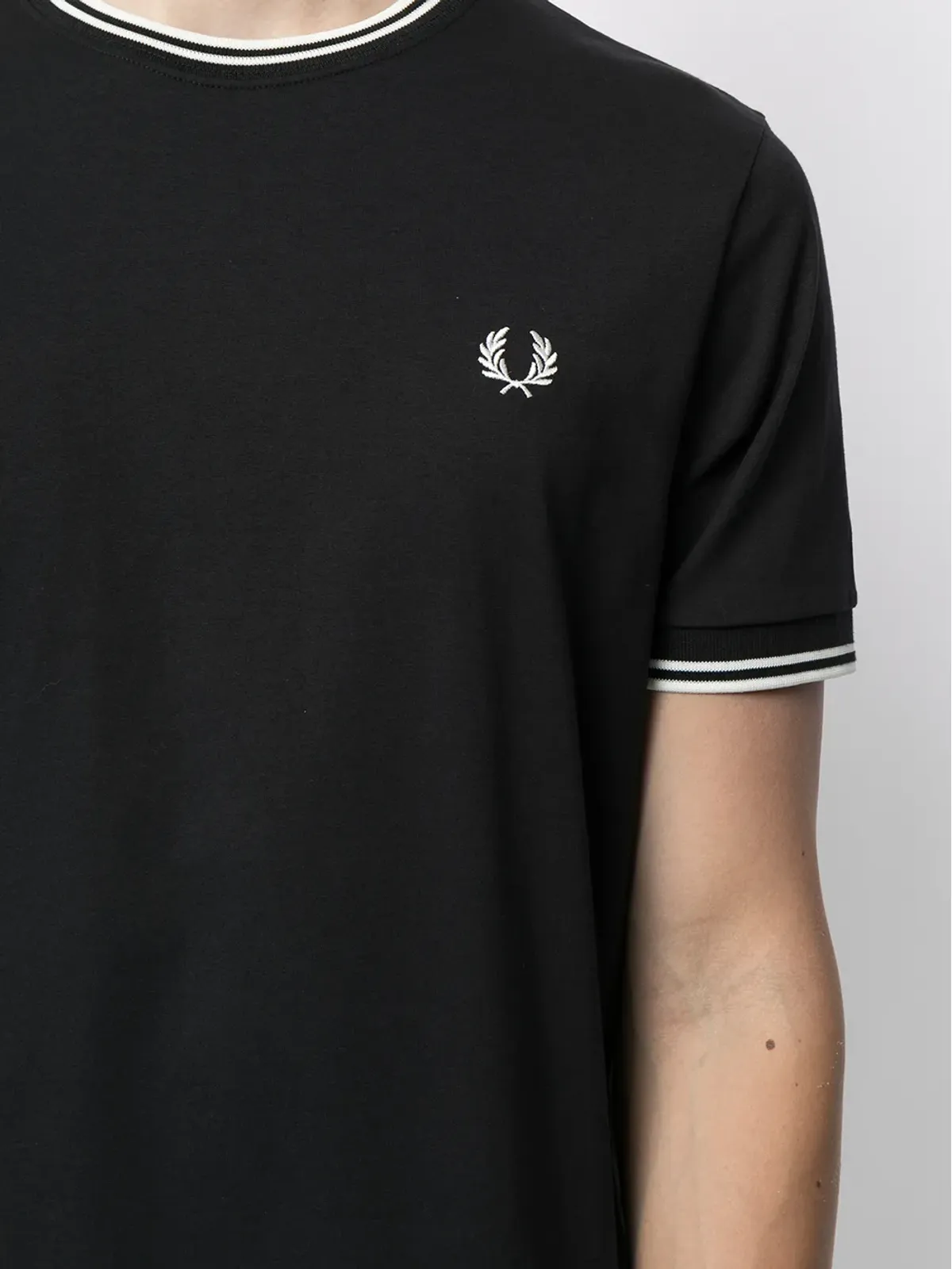 Fred Perry ロゴ刺繍コットンTシャツ - 画像5