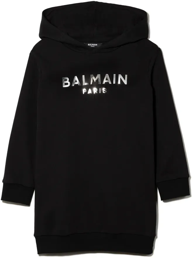 Balmain Kids Balmain Kids ロゴプリント フーディードレスの商品画像