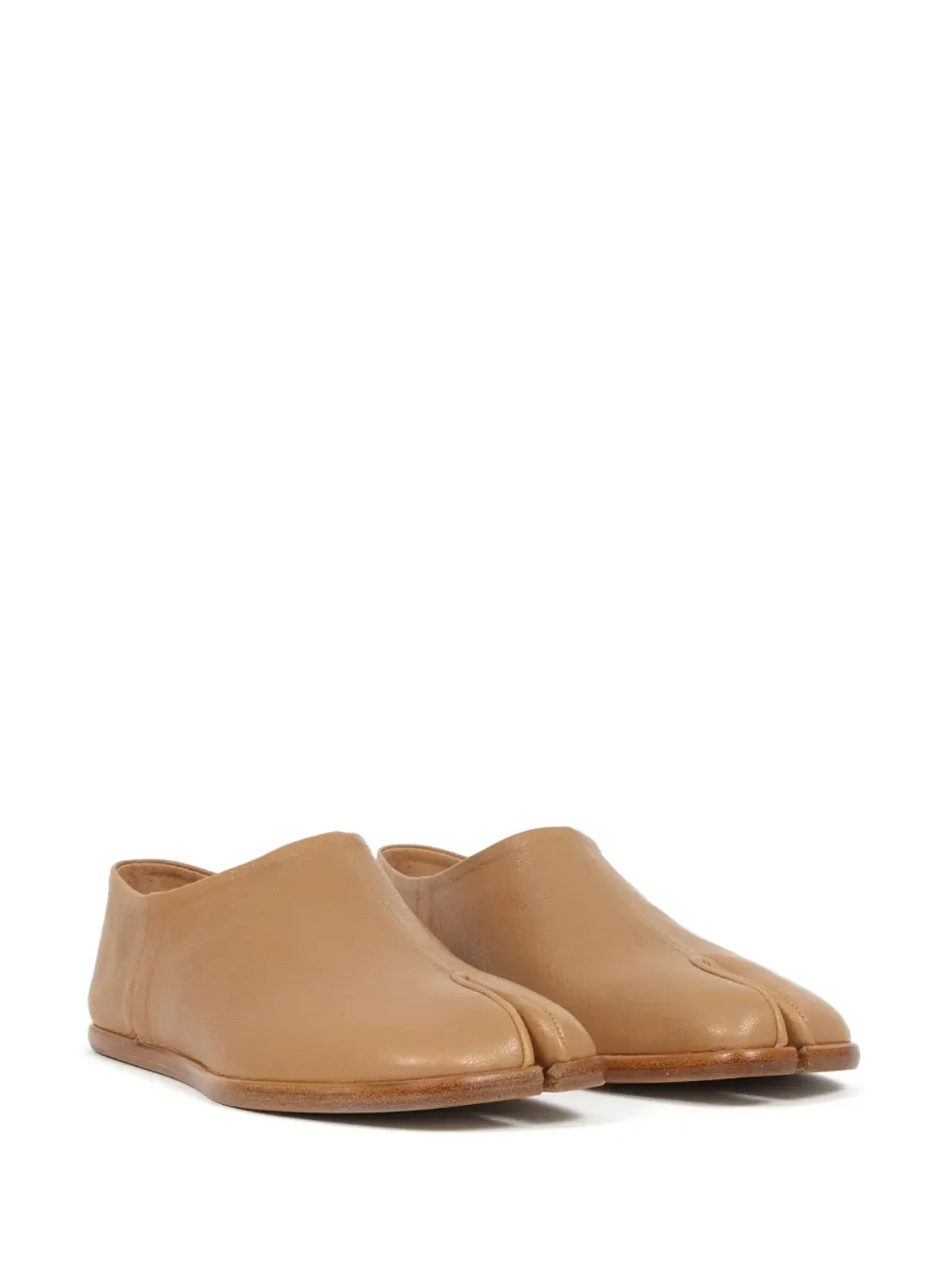 Maison Margiela タビレザー バブーシュ シューズ - ブラウン - 画像2