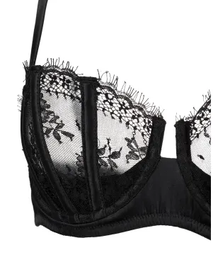 Fleur Du Mal Frankie レースボーン バルコネットブラ - ブラック - サムネイル3