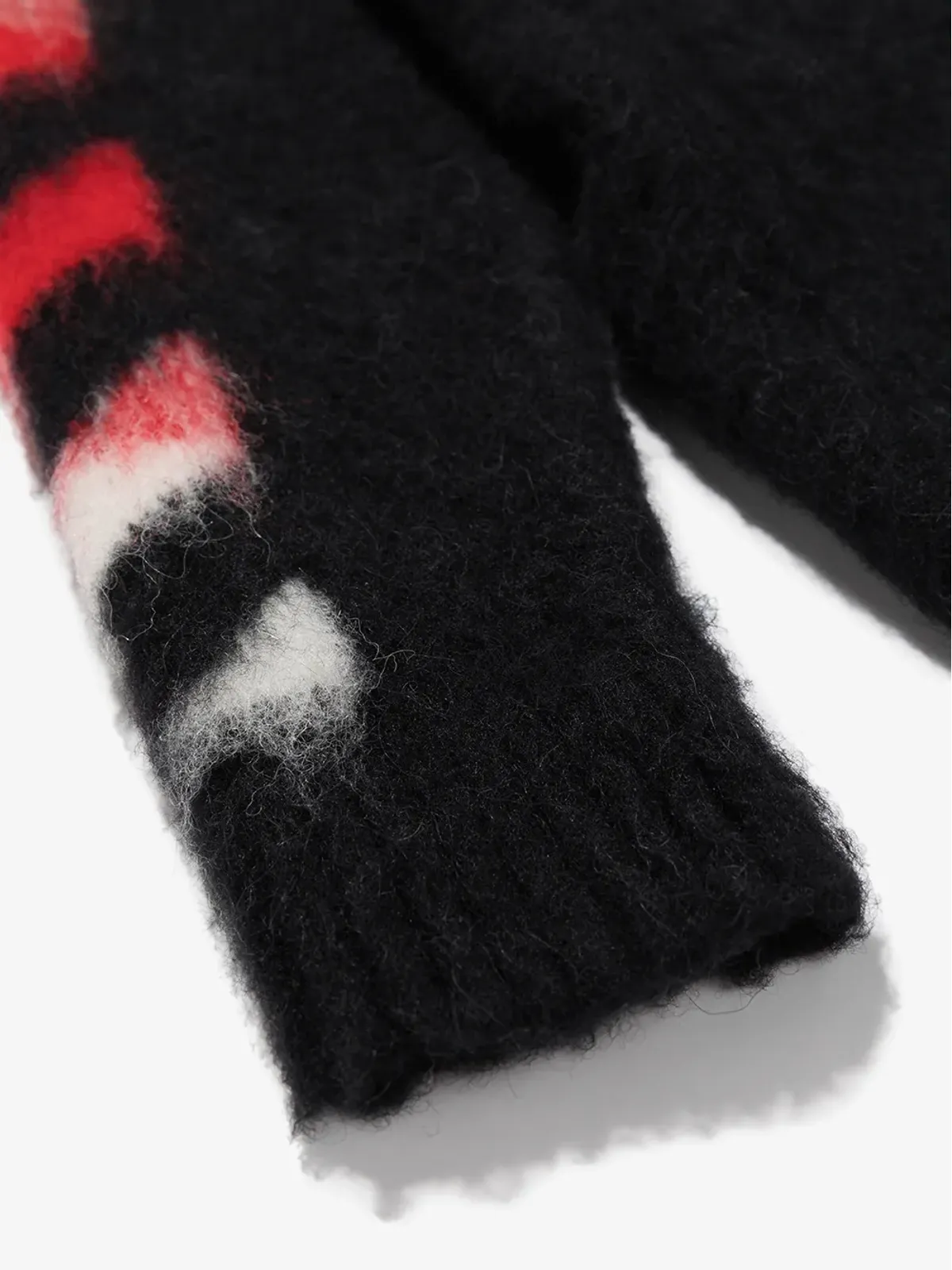 Off-White Kids アローズ ブラッシュド ニット ドレス ブラック - 画像2