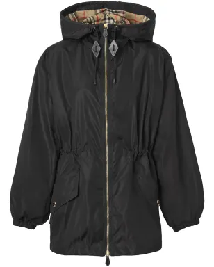 Burberry 軽量 ECONYL® フード付きジャケット - ブラック - サムネイル1