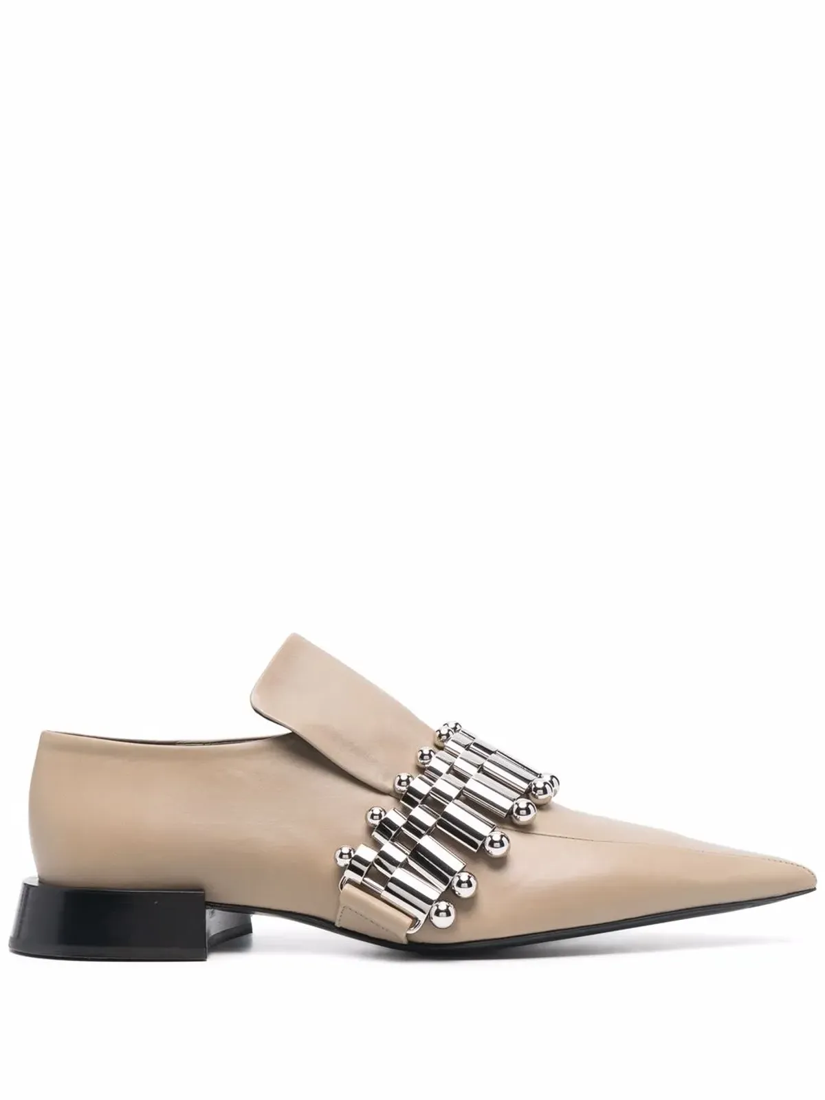 Jil Sander ポインテッドトゥ レザー ローファー - 画像1