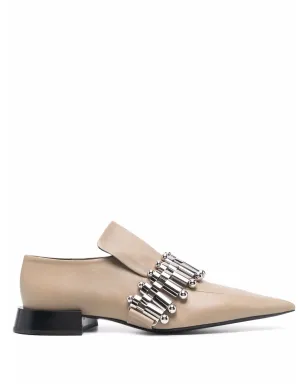 Jil Sander ポインテッドトゥ レザー ローファー - サムネイル1