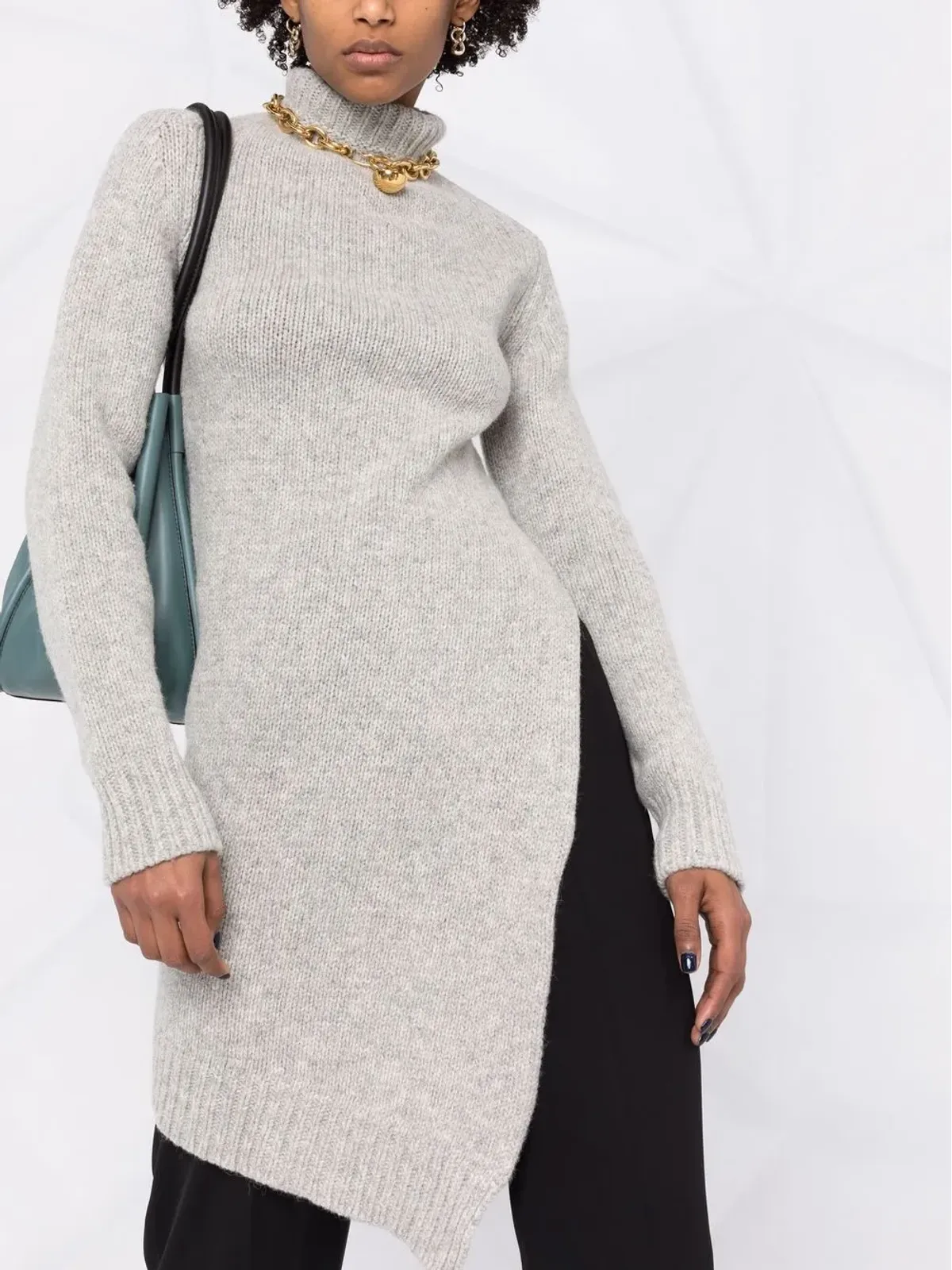 Jil Sander アシンメトリック ロールネック セーター - 画像5