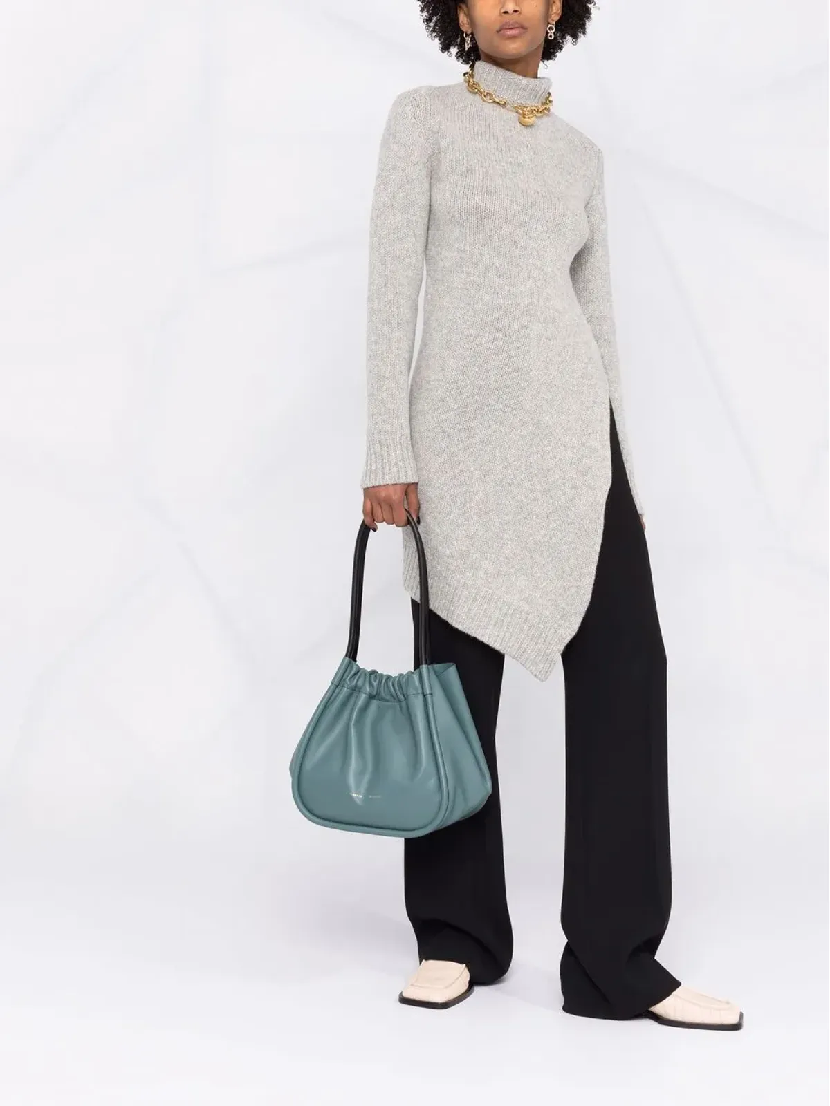 Jil Sander アシンメトリック ロールネック セーター - 画像2