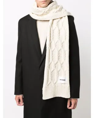 Jil Sander ケーブルニット ウール スカーフ - サムネイル2