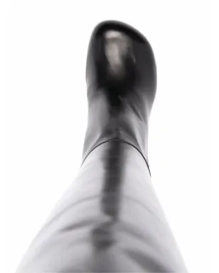 Jil Sander 膝丈ハイヒールレザーブーツ - サムネイル4