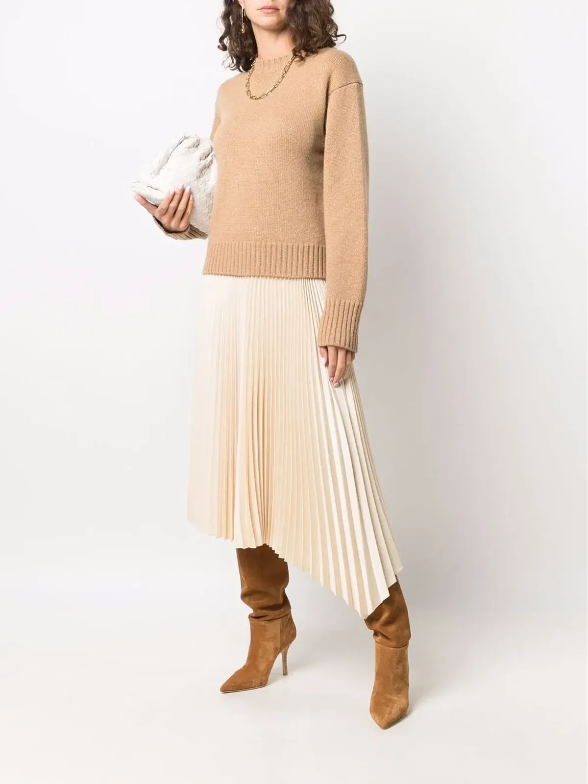 Jil Sander カシミヤ混紡ニットセーター - ブラウン - 画像2