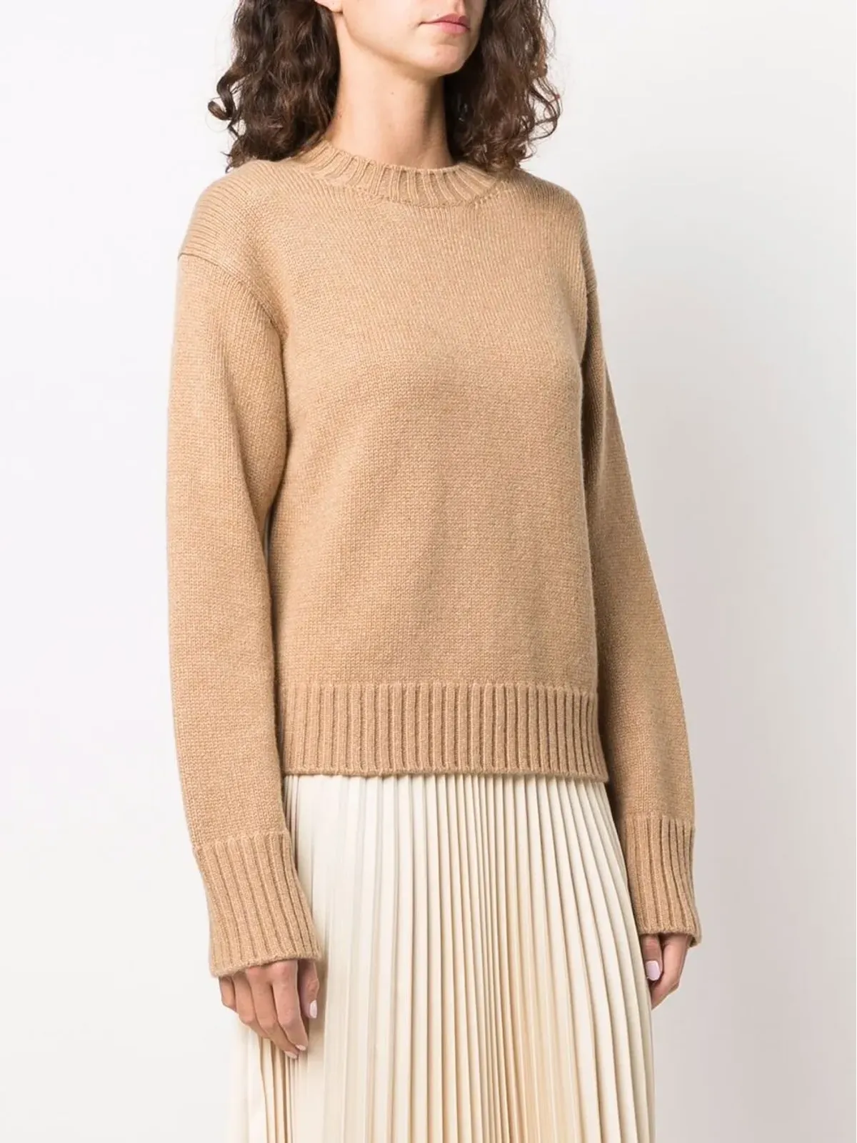 Jil Sander カシミヤ混紡ニットセーター - ブラウン - 画像3