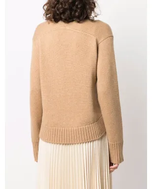 Jil Sander カシミヤ混紡ニットセーター - ブラウン - サムネイル4