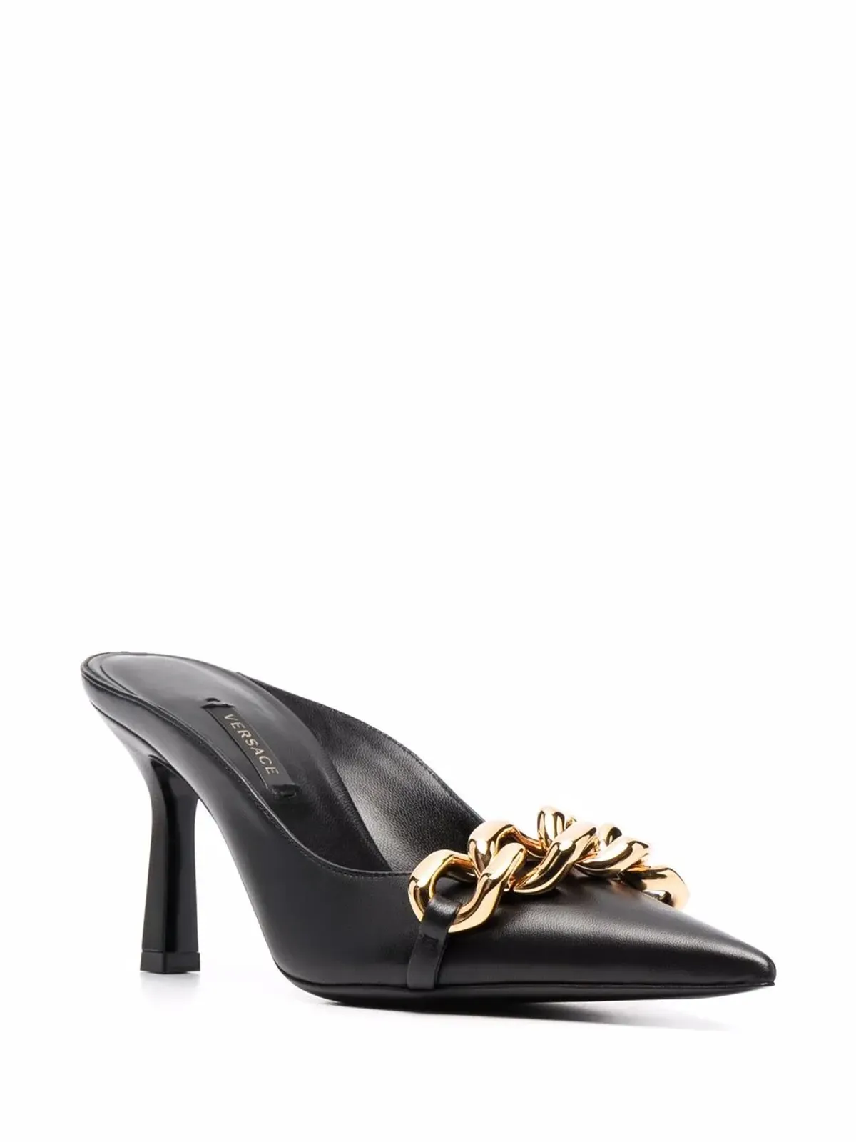 Versace メデューサチェーントリムバックレスミュール - 画像2