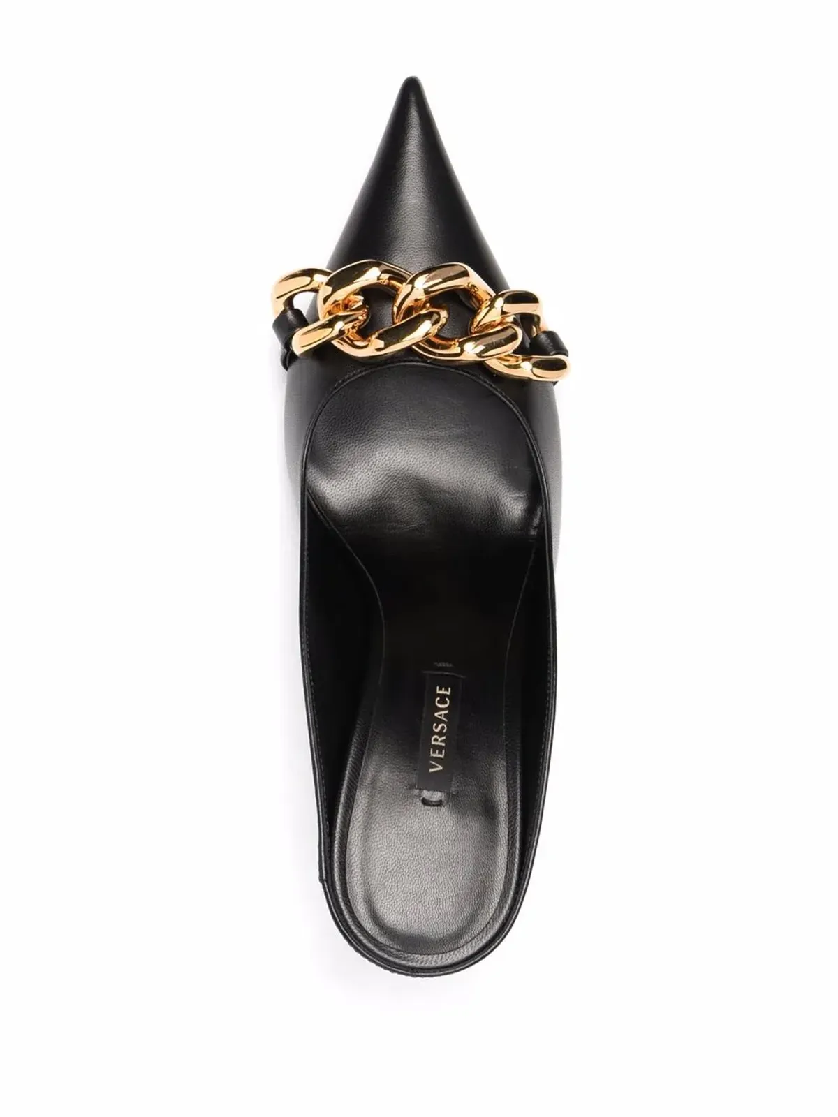 Versace メデューサチェーントリムバックレスミュール - 画像4