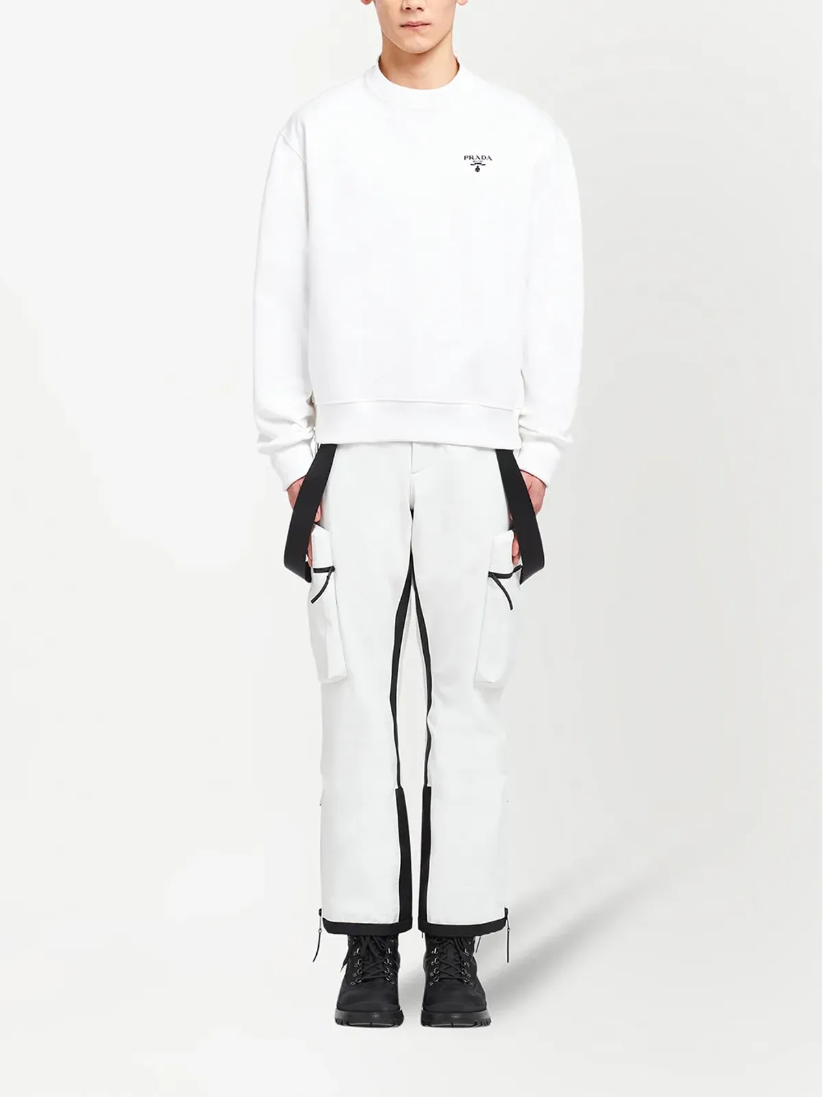 Prada ロゴプリント フリース スウェットシャツ - 画像2
