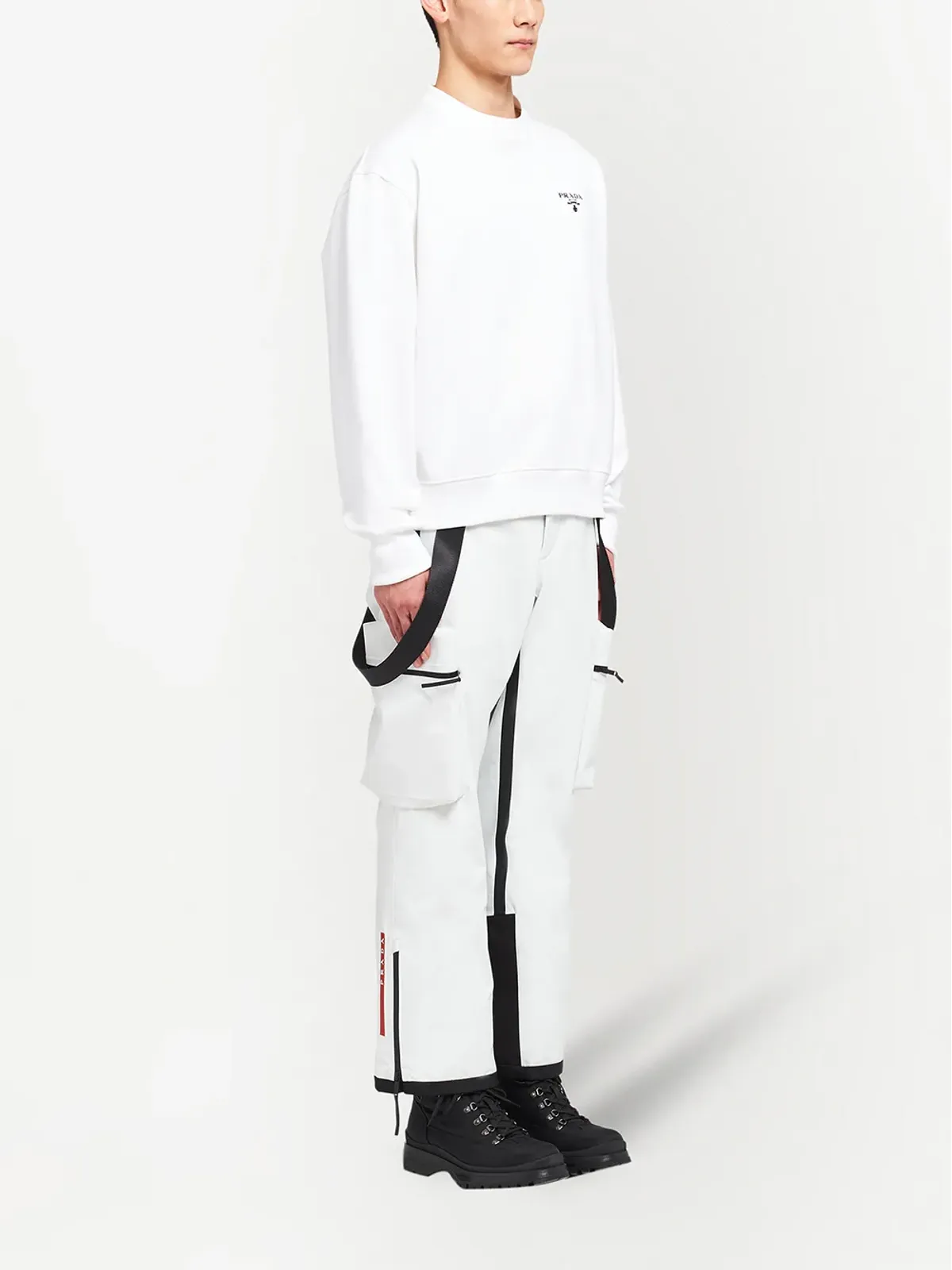 Prada ロゴプリント フリース スウェットシャツ - 画像3
