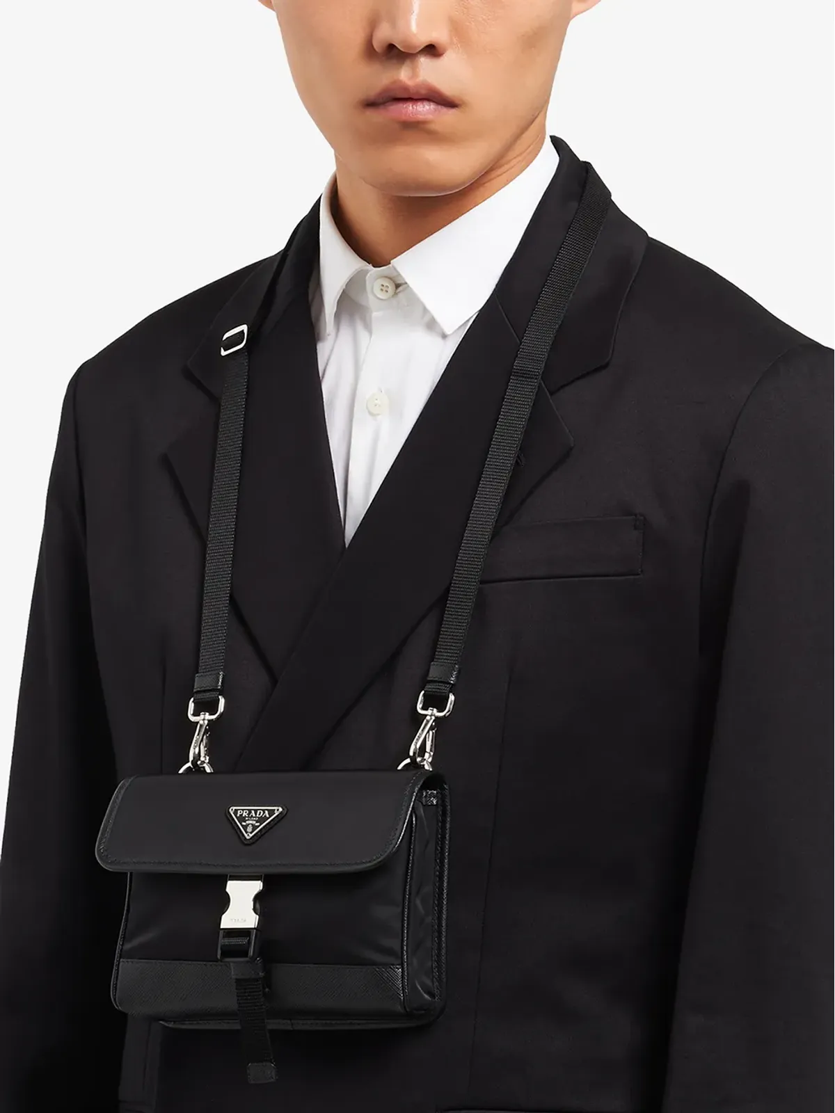 Prada ロゴプレート付きスマホホルダー - 画像4