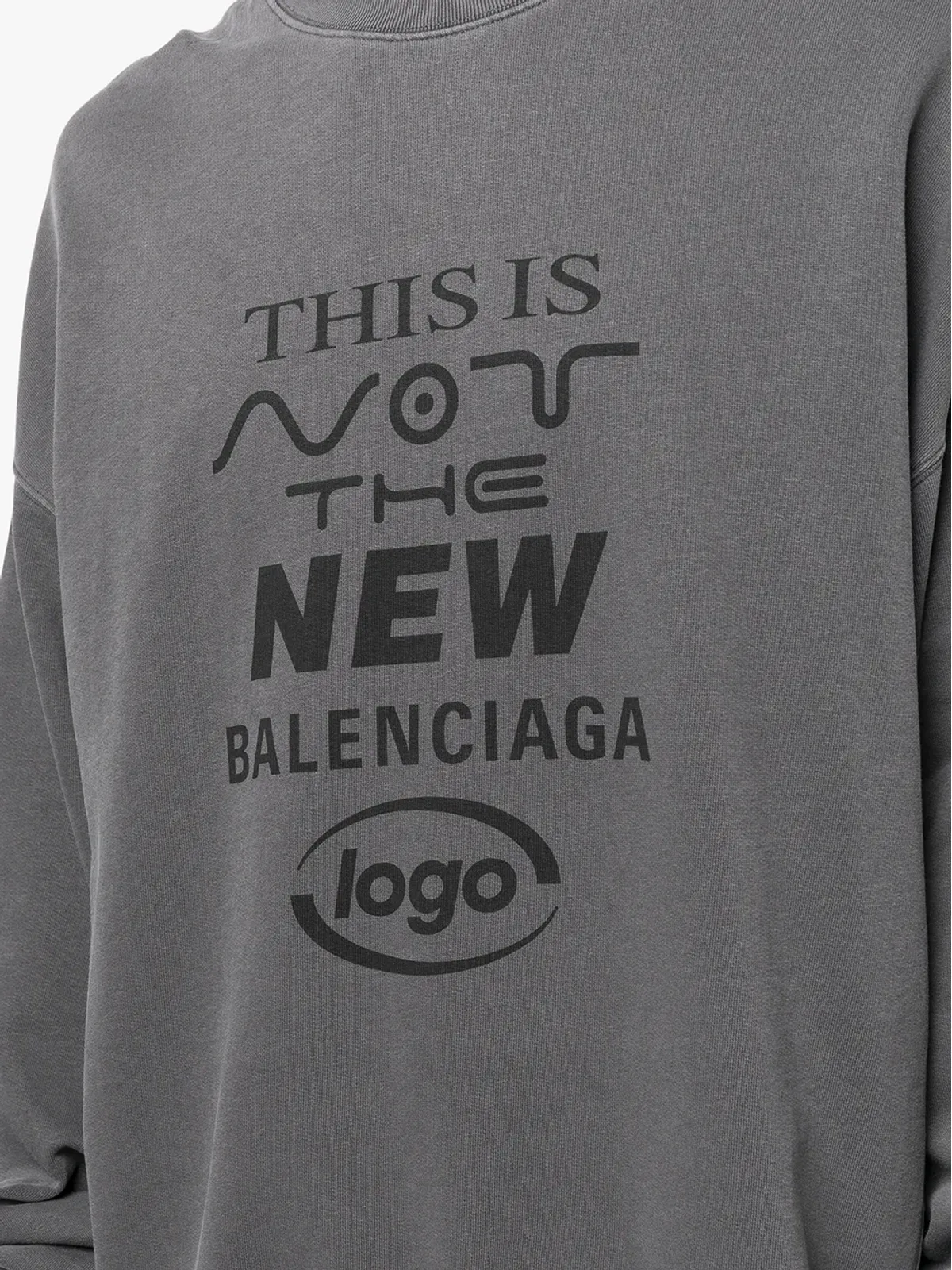 Balenciaga ニューロゴプリントスウェットシャツ - グレー - 画像5