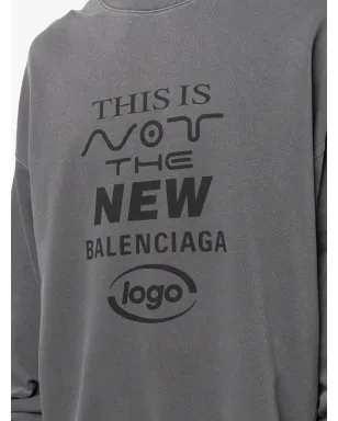 Balenciaga ニューロゴプリントスウェットシャツ - グレー - サムネイル5