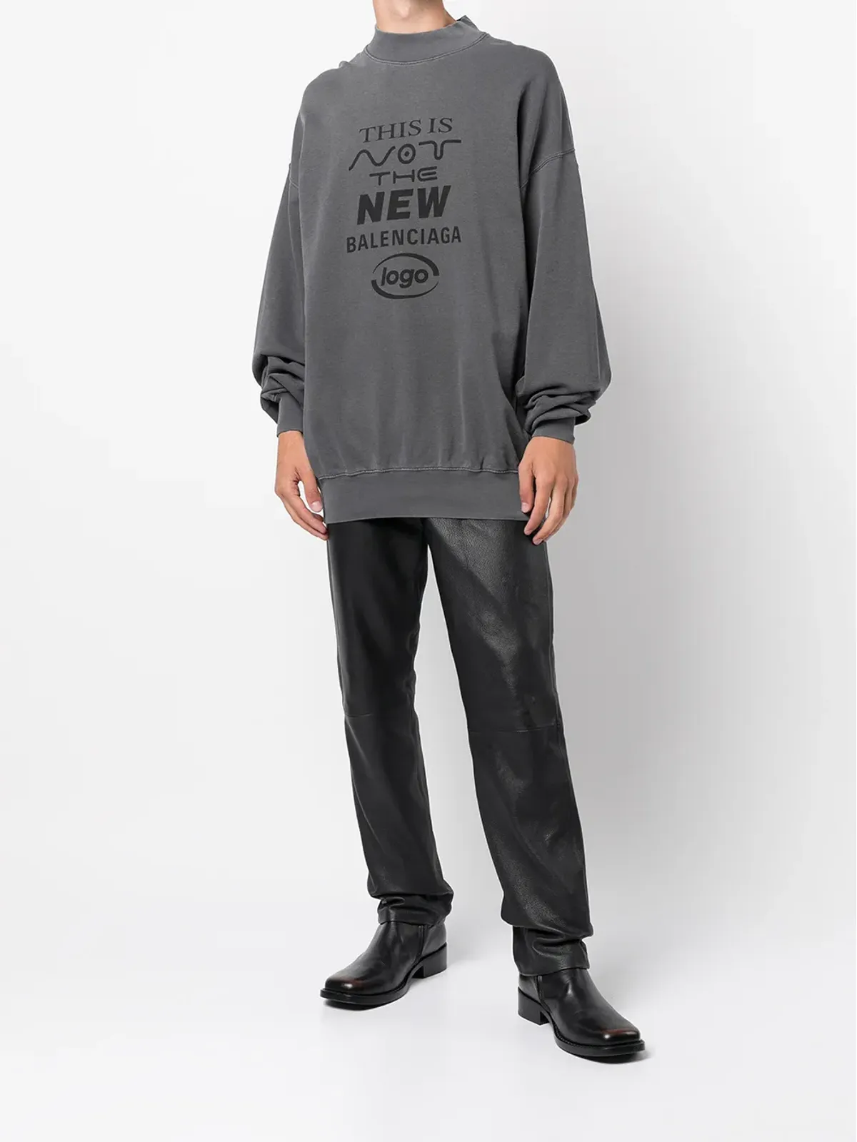 Balenciaga ニューロゴプリントスウェットシャツ - グレー - 画像2