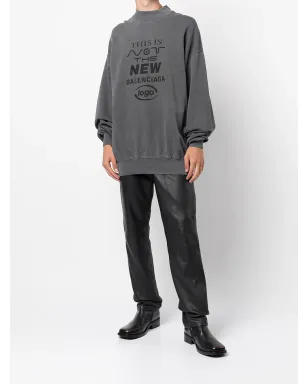 Balenciaga ニューロゴプリントスウェットシャツ - グレー - サムネイル2