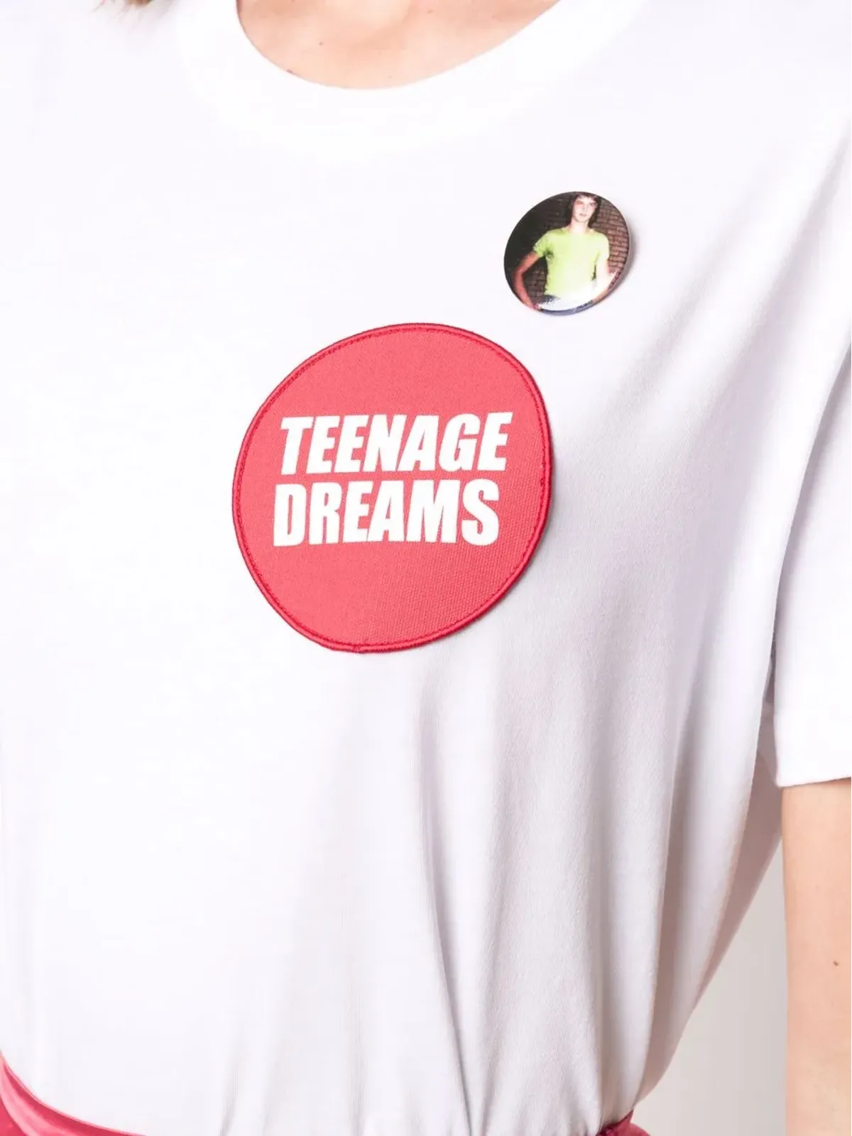 Raf Simons ティーンエイジドリームス パッチ付きコットン Tシャツ - 画像5